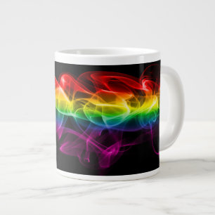 SlipperyJoe's rauchlebendige Regenbogenfarben feie Jumbo-Tasse