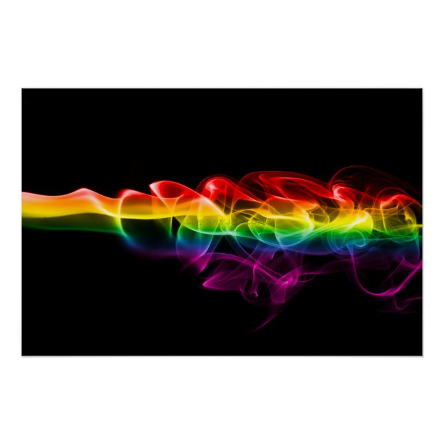 SlipperyJoe's rauchlebendige Regenbogenfarben feie Poster (Vorderseite)