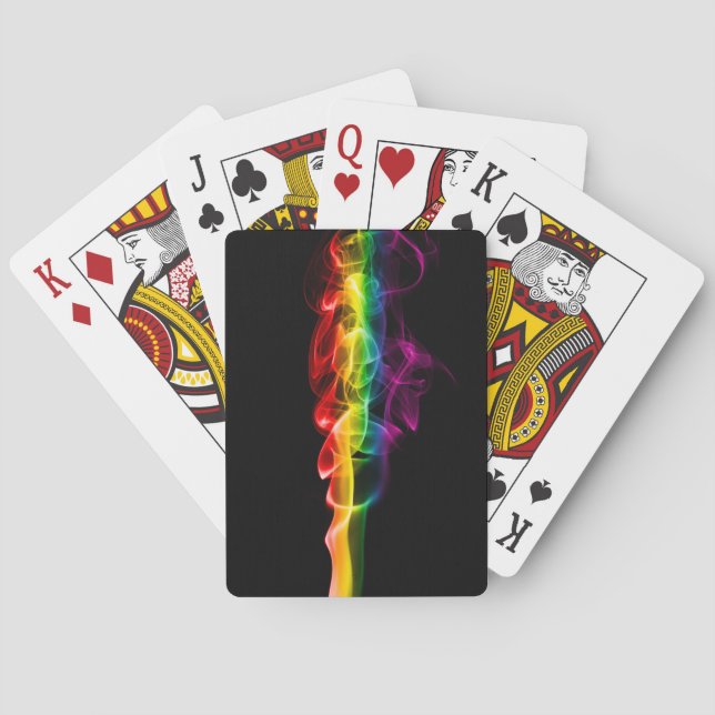 SlipperyJoe's rauchlebendige Regenbogenfarben feie Spielkarten (Rückseite)