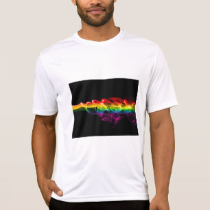 SlipperyJoe's rauchlebendige Regenbogenfarben feie T-Shirt