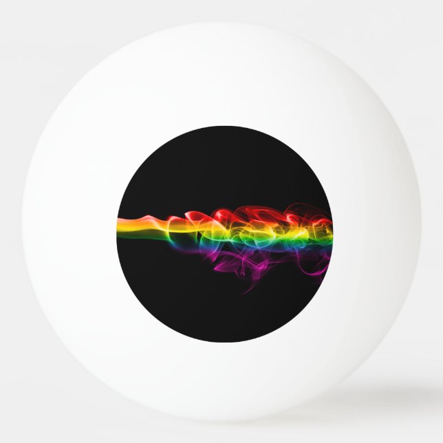 SlipperyJoe's rauchlebendige Regenbogenfarben feie Tischtennisball (Vorderseite)