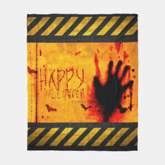 SlipperyJoe's raue Happy Halloween Grafik gezackt Fleecedecke