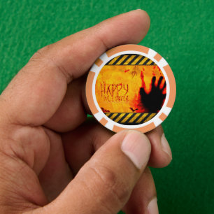 SlipperyJoe's raue Happy Halloween Grafik gezackt Pokerchips