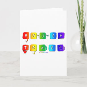 SlipperyJoe's rauer Handel queere Pop-Typografie S Karte