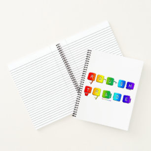 SlipperyJoe's rauer Handel queere Pop-Typografie S Notizbuch