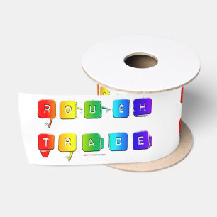 SlipperyJoe's rauer Handel queere Pop-Typografie S Satinband