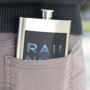 SlipperyJoe's raunch metallischen großen blauen Bu Flachmann