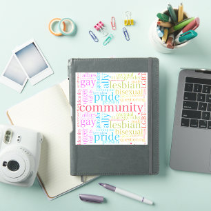 SlipperyJoe's Regenbogen-LGBTQ+-Community-Wortwolk Aufkleber