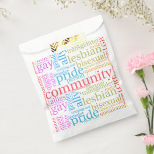 SlipperyJoe's Regenbogen-LGBTQ+-Community-Wortwolk Geschenktütchen