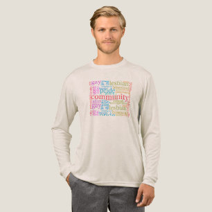 SlipperyJoe's Regenbogen-LGBTQ+-Community-Wortwolk Tri-Blend Shirt