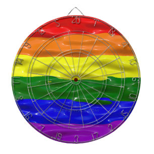 SlipperyJoe's Regenbogenfarben glänzen Flüssigkeit Dartscheibe