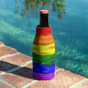 SlipperyJoe's Regenbogenfarben glänzen Flüssigkeit Flaschenkühler
