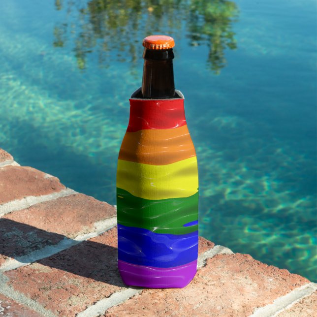 SlipperyJoe's Regenbogenfarben glänzen Flüssigkeit Flaschenkühler (In Situ Pool)