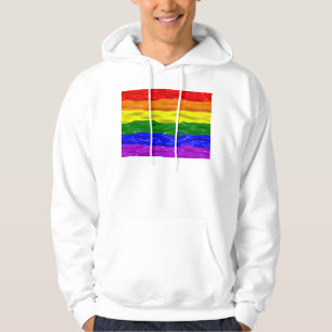 SlipperyJoe's Regenbogenfarben glänzen Flüssigkeit Hoodie