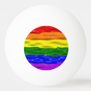 SlipperyJoe's Regenbogenfarben glänzen Flüssigkeit Tischtennisball