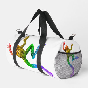 SlipperyJoe's regenbogenfarbener Frosch gerenderte Duffle Bag
