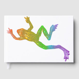 SlipperyJoe's regenbogenfarbener Frosch gerenderte Gästebuch