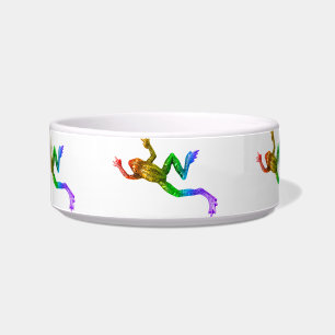 SlipperyJoe's regenbogenfarbener Frosch gerenderte Napf