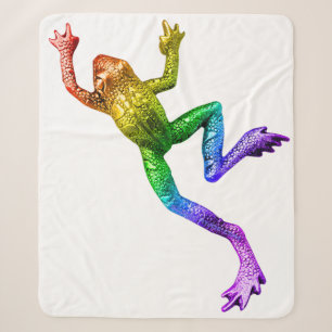 SlipperyJoe's regenbogenfarbener Frosch gerenderte Sherpadecke