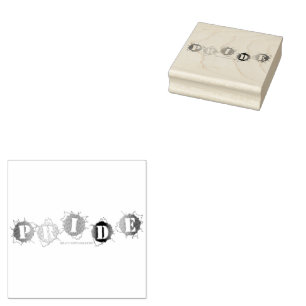 SlipperyJoe's regenbogenfarbenes Pride-Schild plat Gummistempel