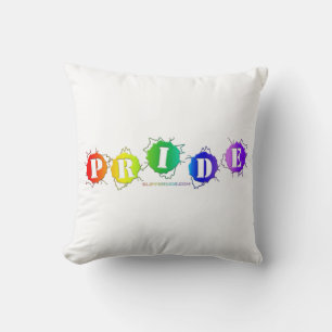 SlipperyJoe's regenbogenfarbenes Pride-Schild plat Kissen