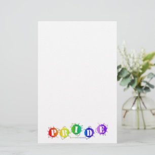 SlipperyJoe's regenbogenfarbenes Stolz-Zeichen dor Briefpapier