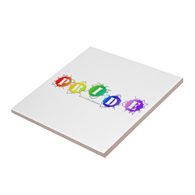 SlipperyJoe's regenbogenfarbenes Stolz-Zeichen dor Fliese (Seite)