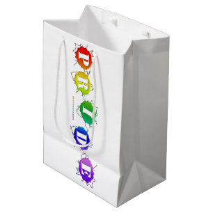 SlipperyJoe's regenbogenfarbenes Stolz-Zeichen dor Mittlere Geschenktüte