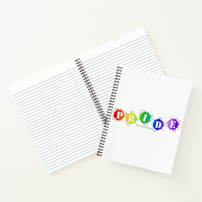 SlipperyJoe's regenbogenfarbenes Stolz-Zeichen dor Notizbuch (Innenseite)