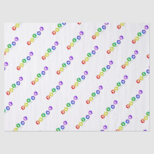 SlipperyJoe's regenbogenfarbenes Stolz-Zeichen dor Seidenpapier (Vorderseite)