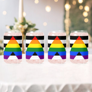 SlipperyJoes Regenbogenflagge für gerade Verbündet Dosenglas