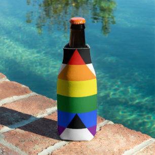 SlipperyJoes Regenbogenflagge für gerade Verbündet Flaschenkühler