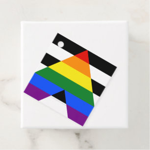 SlipperyJoes Regenbogenflagge für gerade Verbündet Geschenkanhänger
