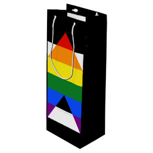SlipperyJoes Regenbogenflagge für gerade Verbündet Geschenktüte Für Weinflaschen