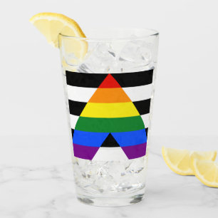 SlipperyJoes Regenbogenflagge für gerade Verbündet Glas