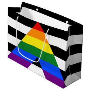 SlipperyJoes Regenbogenflagge für gerade Verbündet Große Geschenktüte