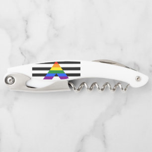 SlipperyJoes Regenbogenflagge für gerade Verbündet Kellnermesser