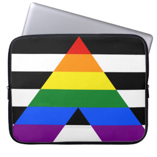 SlipperyJoes Regenbogenflagge für gerade Verbündet Laptopschutzhülle
