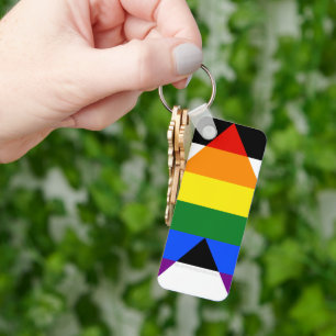 SlipperyJoes Regenbogenflagge für gerade Verbündet Schlüsselanhänger