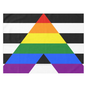 SlipperyJoes Regenbogenflagge für gerade Verbündet Tischdecke