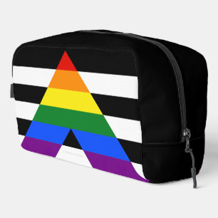 SlipperyJoes Regenbogenflagge für gerade Verbündet Waschbeutel
