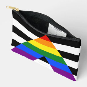 SlipperyJoes Regenbogenflagge für gerade Verbündet Zubehörtasche