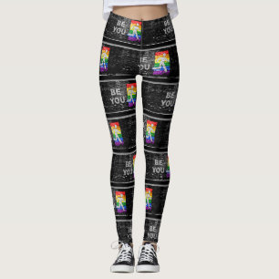SlipperyJoes Regenbogenstolz-Farben-Panel Stadtbil Leggings