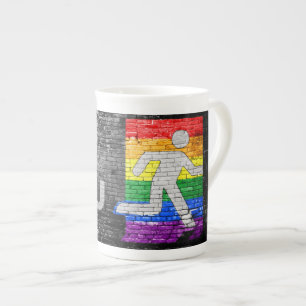 SlipperyJoes Regenbogenstolz-Farben-Panel Stadtbil Prozellantasse