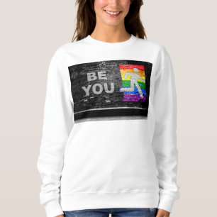SlipperyJoes Regenbogenstolz-Farben-Panel Stadtbil Sweatshirt