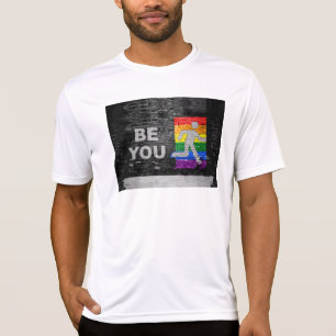 SlipperyJoes Regenbogenstolz-Farben-Panel Stadtbil T-Shirt