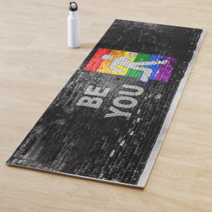 SlipperyJoes Regenbogenstolz-Farben-Panel Stadtbil Yogamatte