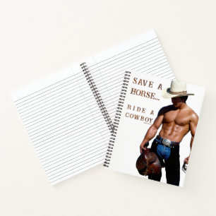 SlipperyJoe's rette Pferd reit Stroh Cowboyhut Mus Notizbuch