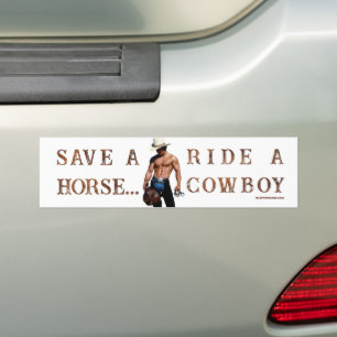 SlipperyJoe's rette Pferd reite Strohhut Cowboyhut Autoaufkleber