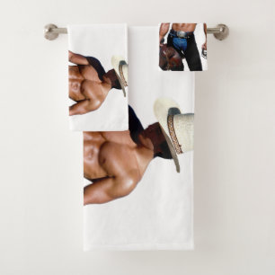 SlipperyJoe's rette Pferd reite Strohhut Cowboyhut Badhandtuch Set